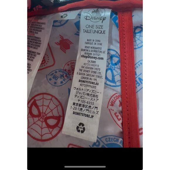 Marvel Spider-Man Face Backpack Red Black Kids Bag Disney - Picture 6 of 9